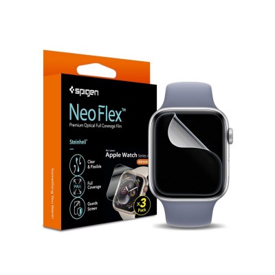 Set 3 X Folie Spigen Neo Flex Hd Compatibila Cu Apple Watch 4 / 5 / 6 / Se (44 Mm)